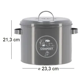 Poubelle de cuisine à compost ronde 6 litres