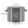Poubelle de cuisine à compost ronde 6 litres