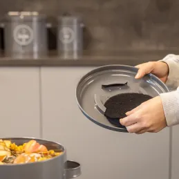 Poubelle de cuisine à compost ronde 6 litres