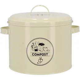 Poubelle de cuisine à compost ronde 6 litres