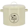 Poubelle de cuisine à compost ronde 6 litres