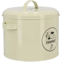 Poubelle de cuisine à compost ronde 6 litres