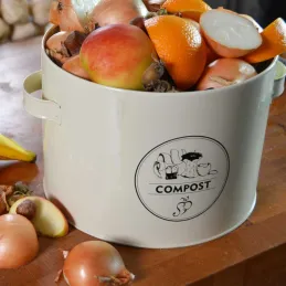 Poubelle de cuisine à compost ronde 6 litres