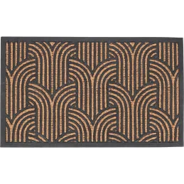 Paillasson en fibres de coco et caoutchouc avec motifs 75 x 45 cm