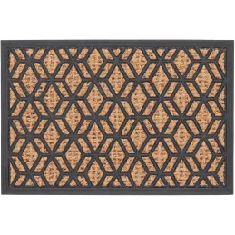 Paillasson en fibres de coco et caoutchouc 60 x 40 cm