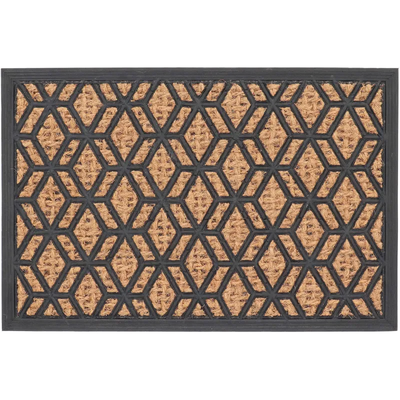 Paillasson en fibres de coco et caoutchouc 60 x 40 cm