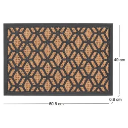 Paillasson en fibres de coco et caoutchouc 60 x 40 cm