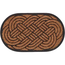 Paillasson en fibres de coco tissé et caoutchouc
