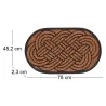Paillasson en fibres de coco tissé et caoutchouc