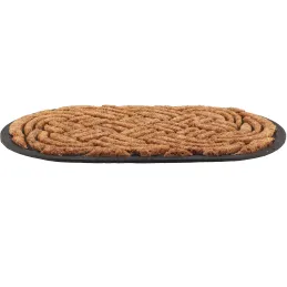 Paillasson en fibres de coco tissé et caoutchouc