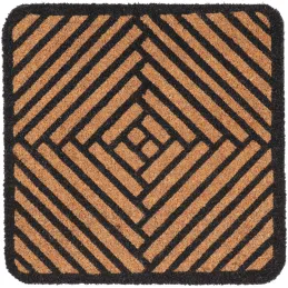 Paillasson carré en fibres de coco et caoutchouc 50 x 50 cm