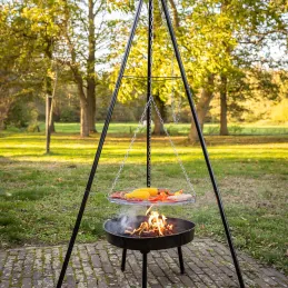Brasero en fer avec trépied Fire