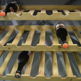 Meuble à vin en bois et métal 84 x 30 x 170 cm