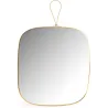 Miroir en verre et métal doré James