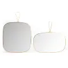 Miroir en verre et métal doré James