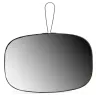 Miroir en verre et métal noir James