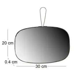 Miroir en verre et métal noir James