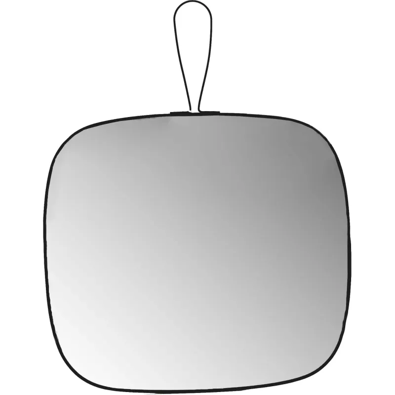 Miroir en verre et métal noir James