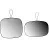 Miroir en verre et métal noir James
