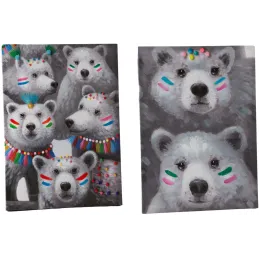 Toiles ours apaches 50 x 70 cm (Lot de 2)
