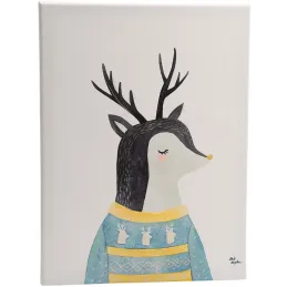 Toile cerf du nord 30 x 40 cm