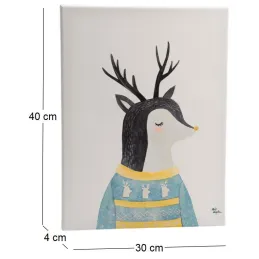 Toile cerf du nord 30 x 40 cm