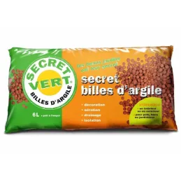 Billes d'argile intérieur extérieur