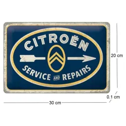 Plaque décorative en métal en relief 30 x 20 cm