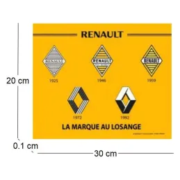 Plaque décorative en métal en relief 30 x 20 cm