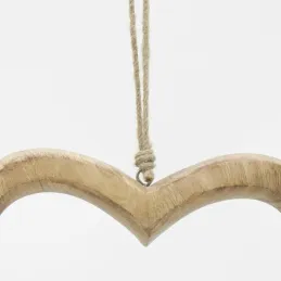 Coeur à suspendre en manguier (lot de2)