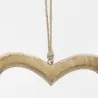 Coeur à suspendre en manguier (lot de2)