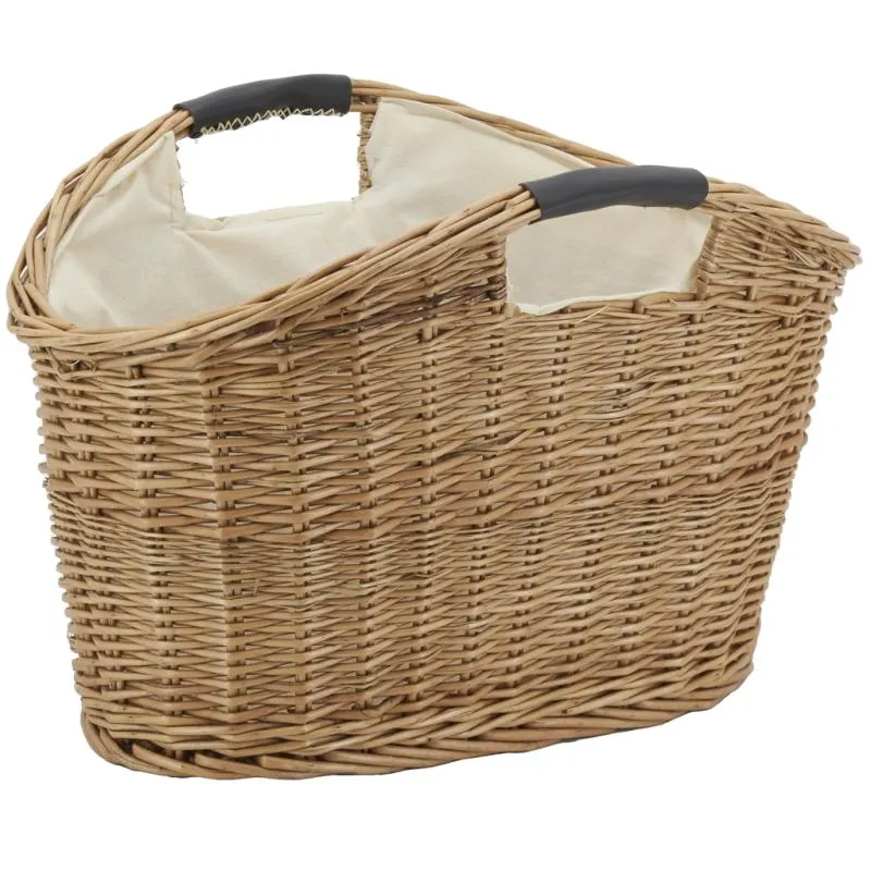 Porte-revues en osier et coton
