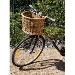 Panier à vélo en osier et polyuréthane