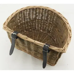 Panier à vélo en osier et polyuréthane