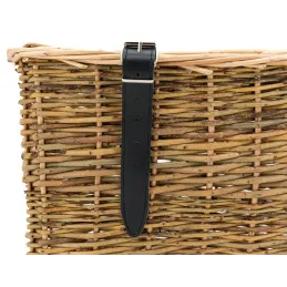 Panier à vélo en osier et polyuréthane