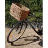 Panier pour vélo en osier buff et métal