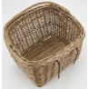 Panier pour vélo en osier buff et métal