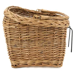 Panier pour vélo en osier buff et métal