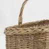 Panier pour vélo en osier buff et métal