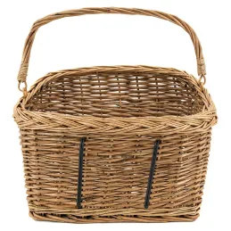 Panier pour vélo en osier buff et métal