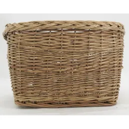 Panier pour vélo en osier buff et métal
