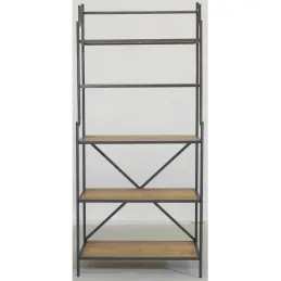 Étagère 5 niveaux en bois et métal