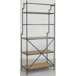 Étagère 5 niveaux en bois et métal