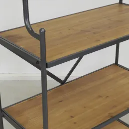 Étagère 5 niveaux en bois et métal