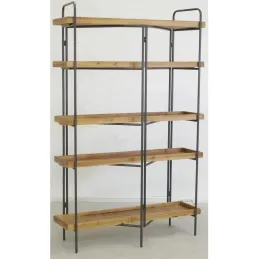 Etagère 5 niveaux en bois et métal
