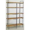 Etagère 5 niveaux en bois et métal