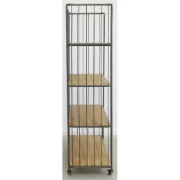 Étagère style industriel sur roulettes