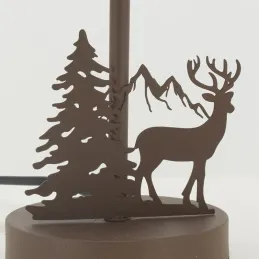 Lampe en métal Cerf avec abat-jour noir