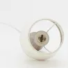Mini lampe à pied en paulownia et abat-jour écru