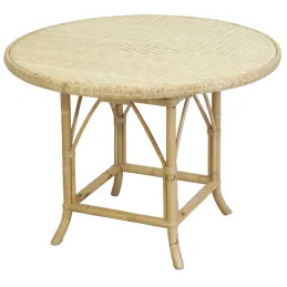 Table ronde en rotin naturel